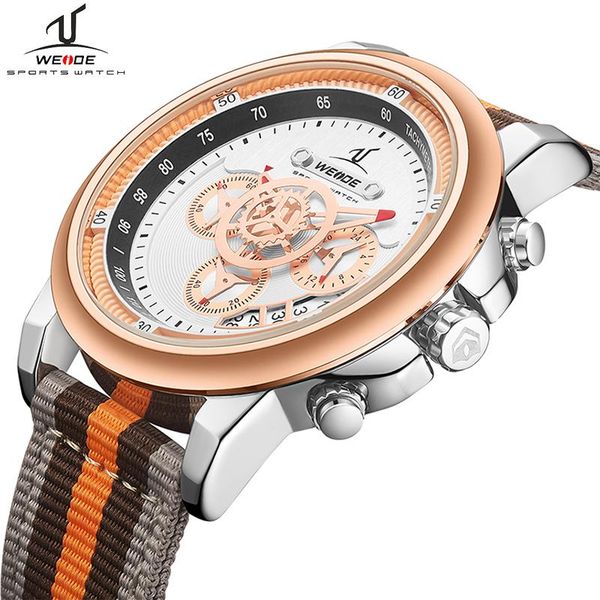 wristwatches weide luxury quartz watch mens waterproof chronograph sport wristwatch nylon strap date fashion male golden clock reloj hombre, Slivery;brown
wristwatches weide luxury quartz watch mens waterproof chronograph sport wristwatch nylon strap date fashion male golden clock reloj hombre, Slivery;brown