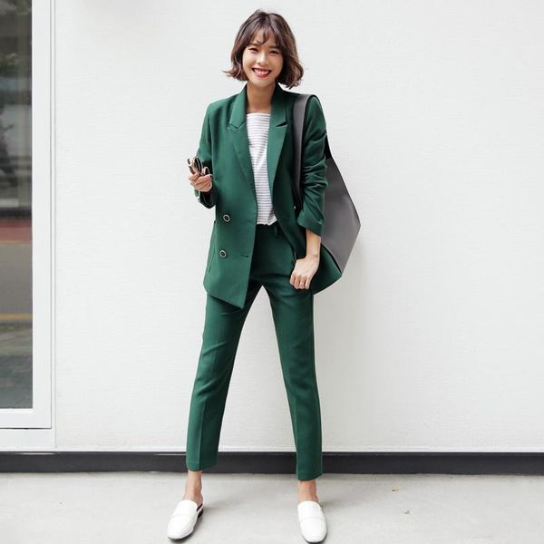 autumn clothes pant suits women loose office sets casual suit blazer & pencil pants two-piece womens set women's two piece, White
autumn clothes pant suits women loose office sets casual suit blazer & pencil pants two-piece womens set women's two piece, White