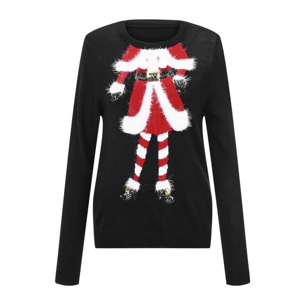 women's sweaters femmes christmas pullovers fun ce embroidered little girl pattern jumpers shiny shoes belt gloves fmelae, White;black
women's sweaters femmes christmas pullovers fun ce embroidered little girl pattern jumpers shiny shoes belt gloves fmelae, White;black
