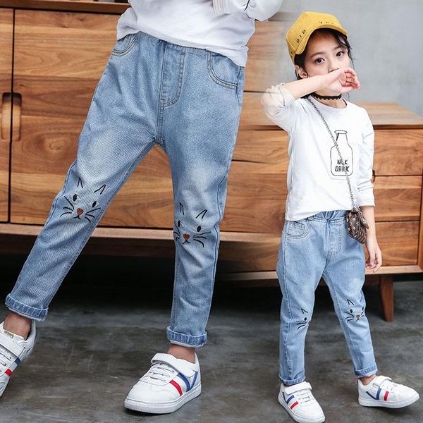 girls cartoon jeans children clothing cat embroidery toddler kids denim trousers baby broken hole pants, Blue
girls cartoon jeans children clothing cat embroidery toddler kids denim trousers baby broken hole pants, Blue