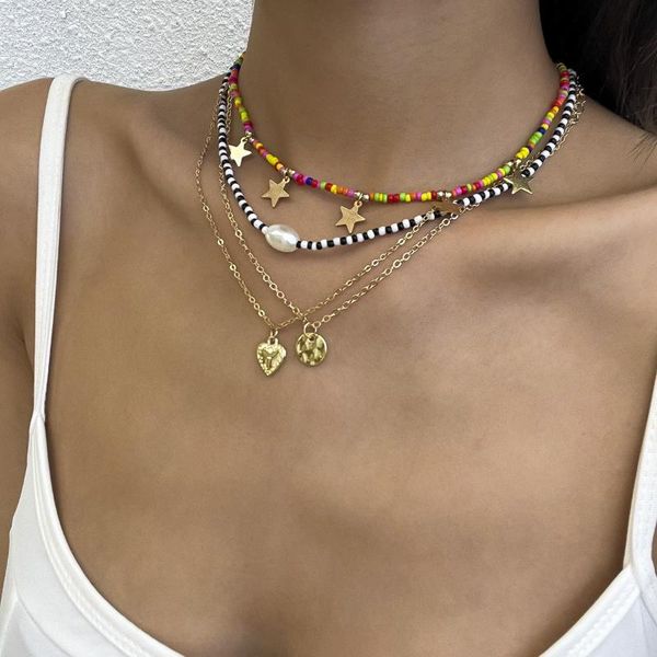 pendant necklaces y2k jewelry heart necklace set for women rice beads vintage korean boho colorful harajuku choker 2000s aesthetic gift, Silver
pendant necklaces y2k jewelry heart necklace set for women rice beads vintage korean boho colorful harajuku choker 2000s aesthetic gift, Silver