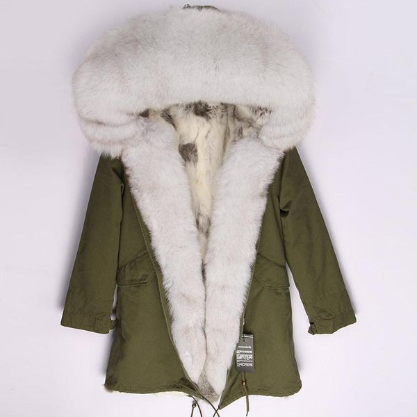 women's fur & faux fashion women thick warm streetwear long parka real coat winter jacket collar hood natural inside, Black
women's fur & faux fashion women thick warm streetwear long parka real coat winter jacket collar hood natural inside, Black
