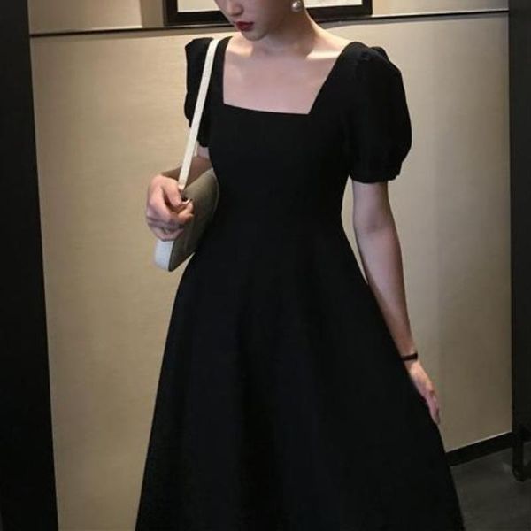 casual dresses french vintage dress summer 2021 puff sleeve square collar party night club midi black birthday for women, Black;gray
casual dresses french vintage dress summer 2021 puff sleeve square collar party night club midi black birthday for women, Black;gray