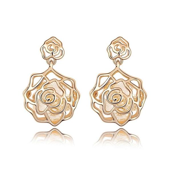 dangle & chandelier fashion vintage rose flower earrings hollow exquisite crystal women's trendy birthday jewelry gifts gold color, Silver
dangle & chandelier fashion vintage rose flower earrings hollow exquisite crystal women's trendy birthday jewelry gifts gold color, Silver