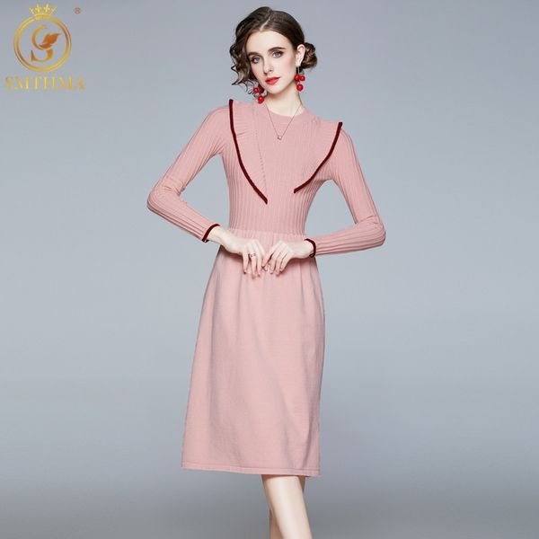 korean style autumn women chic ruffles knitting sweater dresses elegant long sleeves sweet vestido de mujer 210520, Black;gray
korean style autumn women chic ruffles knitting sweater dresses elegant long sleeves sweet vestido de mujer 210520, Black;gray