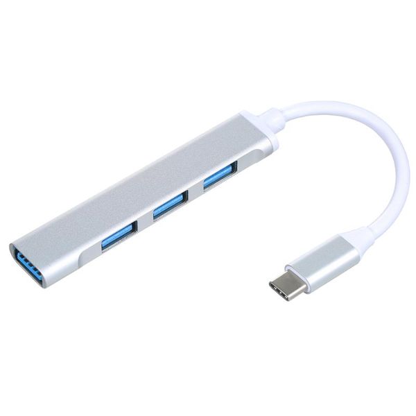 hubs mini portable type-c to usb adapter 4-in-1 hub with usb2.0/usb3.0 ports male female otg adapter, silver
hubs mini portable type-c to usb adapter 4-in-1 hub with usb2.0/usb3.0 ports male female otg adapter, silver