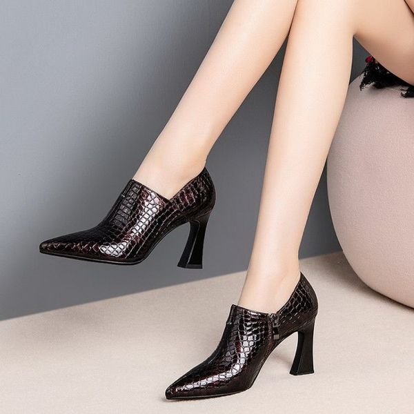 shoes genuine leather autumn shoes woman high heels women pumps snake pattern shallow block heel footware brown black s80y
shoes genuine leather autumn shoes woman high heels women pumps snake pattern shallow block heel footware brown black s80y
