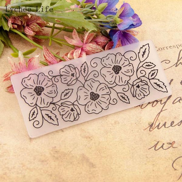 craft tools lychee life floral embossing folder stencil 15x6cm for diy scrapbook card making home decoration
craft tools lychee life floral embossing folder stencil 15x6cm for diy scrapbook card making home decoration