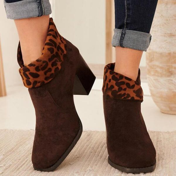 boots women leopard ankle autumn winter chunky high heels platform ladies shoes round toe zipper female botas mujer, Black
boots women leopard ankle autumn winter chunky high heels platform ladies shoes round toe zipper female botas mujer, Black