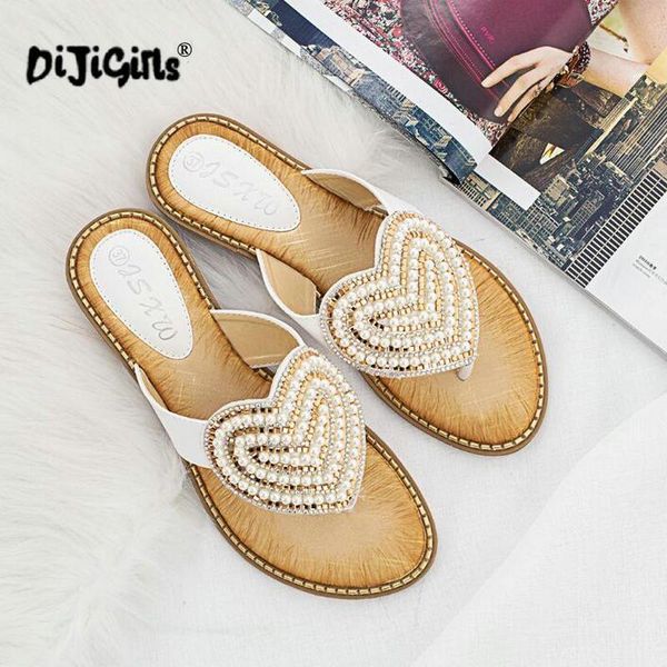 slippers summer women's pearl flip flops beach sandals heart bead flat non slip outdoor woman casual fashion bohemia shoes, Black
slippers summer women's pearl flip flops beach sandals heart bead flat non slip outdoor woman casual fashion bohemia shoes, Black