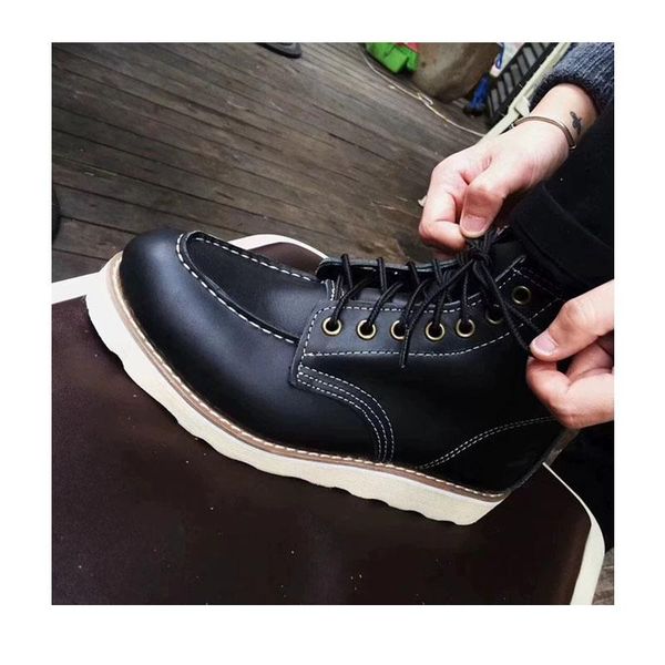 boots genuine cow leather round toe men boat shoes military tooling desert men's outdoor ankle, Black
boots genuine cow leather round toe men boat shoes military tooling desert men's outdoor ankle, Black