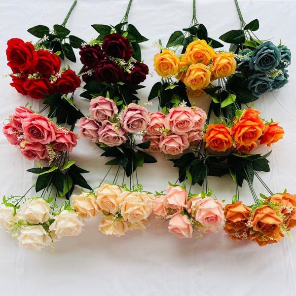decorative flowers & wreaths simulation artificial silk rose bouquet wedding pography props fake family coffee table el office desk decorati
decorative flowers & wreaths simulation artificial silk rose bouquet wedding pography props fake family coffee table el office desk decorati