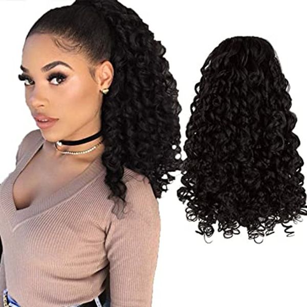 curly ponytail extension drawstring wraps brazilian black weave hair horsetail with 2 clips on hairpiec14 inch
curly ponytail extension drawstring wraps brazilian black weave hair horsetail with 2 clips on hairpiec14 inch