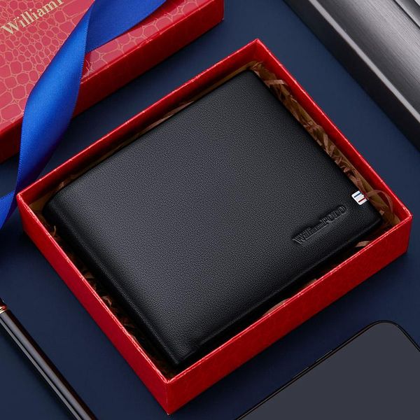 wallet for men 2021 new luxury card holder short genuine leather purse soft wallet man with gift box pl202100, Red;black
wallet for men 2021 new luxury card holder short genuine leather purse soft wallet man with gift box pl202100, Red;black