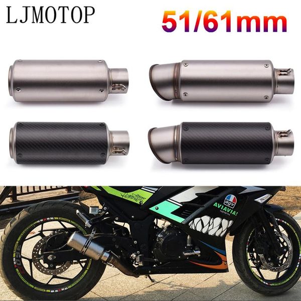 exhaust pipe 51-60mm universal motorcycle scooter muffler with db killer for gas fzr400 bt1100 xjr400 mt 10 09 fz 07 fz6 fazer
exhaust pipe 51-60mm universal motorcycle scooter muffler with db killer for gas fzr400 bt1100 xjr400 mt 10 09 fz 07 fz6 fazer