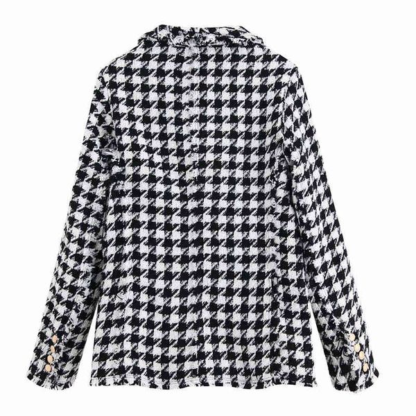 designerretro houndstooth lapel long sleeves women's jacket coat xiaoxiangfeng double bond draw back woolen cloth chic female 210507ba, Black
designerretro houndstooth lapel long sleeves women's jacket coat xiaoxiangfeng double bond draw back woolen cloth chic female 210507ba, Black