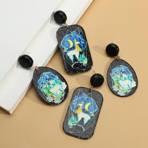 women acrylic drop earrings statement geometric pendant printed sheep dangle starry sky jewelry gift & chandelier, Silver
women acrylic drop earrings statement geometric pendant printed sheep dangle starry sky jewelry gift & chandelier, Silver