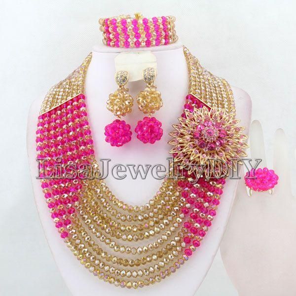 earrings & necklace 8 rows african beads jewelry sets nigerian wedding crystal set hd1989, Silver
earrings & necklace 8 rows african beads jewelry sets nigerian wedding crystal set hd1989, Silver