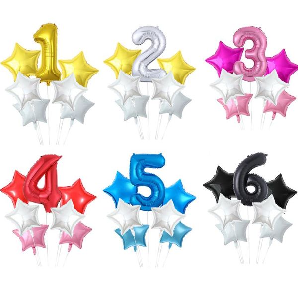 party decoration 7pcs happy birthday 32inch number ballons star foil helium balloons baby 1 2 3 4 5 year shower kids toys globos
party decoration 7pcs happy birthday 32inch number ballons star foil helium balloons baby 1 2 3 4 5 year shower kids toys globos
