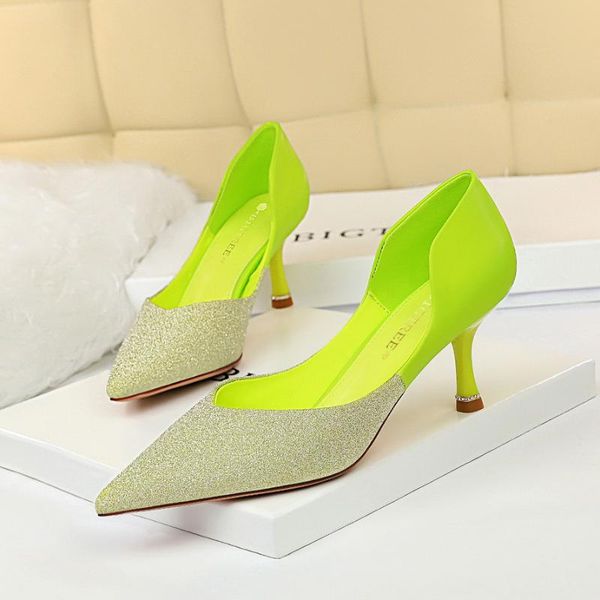 dress shoes bigtree pumps women high heels pointed toe two piece pump shallow stilettos mixed color slip on slide zapatos de mujer, Black
dress shoes bigtree pumps women high heels pointed toe two piece pump shallow stilettos mixed color slip on slide zapatos de mujer, Black