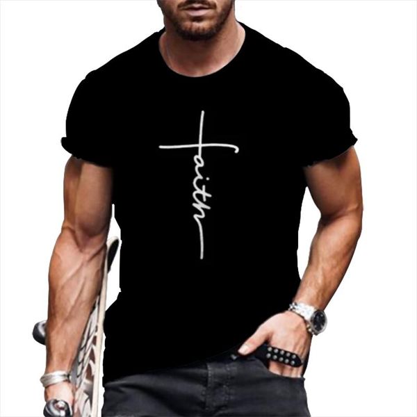 men's t-shirts 2021 summer personality 3d cross pattern printing round neck t shirt fashion casual style t-shirt short sleeve pullover, White;black
men's t-shirts 2021 summer personality 3d cross pattern printing round neck t shirt fashion casual style t-shirt short sleeve pullover, White;black