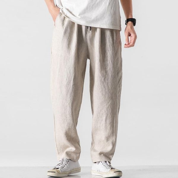 summer luxury lightweight cotton linen pants elastic waist drawstring straight loose men's casual, Black
summer luxury lightweight cotton linen pants elastic waist drawstring straight loose men's casual, Black