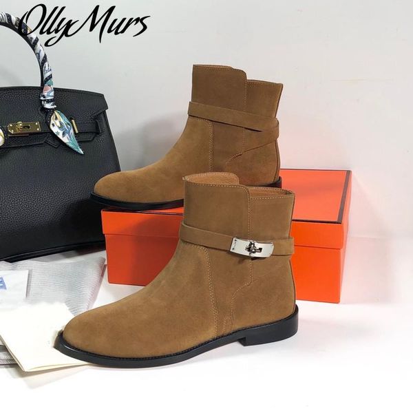 boots ollymurs metal buckle ankle low heels genuine leather women designer warm solid color, Black
boots ollymurs metal buckle ankle low heels genuine leather women designer warm solid color, Black