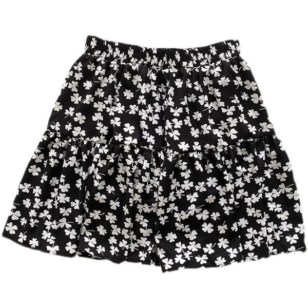 skirts summer style korean retro floral half-length skirt anti-glare high-waist short women, Black
skirts summer style korean retro floral half-length skirt anti-glare high-waist short women, Black