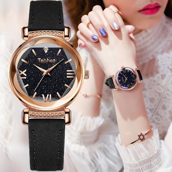luxury rose gold women watches fashion ladies wrist watch flower surface starry sky dial roman numeral gift clocks drop wristwatches, Slivery;brown
luxury rose gold women watches fashion ladies wrist watch flower surface starry sky dial roman numeral gift clocks drop wristwatches, Slivery;brown
