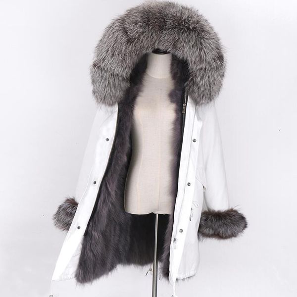 women's fur & faux real coat white waterproof winter jacket women long plus size parkas 2021 thick warm streetwear, Black
women's fur & faux real coat white waterproof winter jacket women long plus size parkas 2021 thick warm streetwear, Black