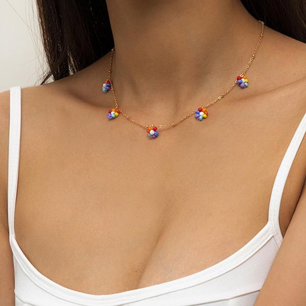 pendant necklaces boho colorful daisy choker for women girls bohemian trendy style flower necklace fashion jewelry gifts, Silver
pendant necklaces boho colorful daisy choker for women girls bohemian trendy style flower necklace fashion jewelry gifts, Silver
