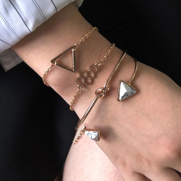 4pcs bohemian bracelets for women natural resin geometric gold color alloy chain bracelet set adjustable bangles wrist jewelry link,, Black
4pcs bohemian bracelets for women natural resin geometric gold color alloy chain bracelet set adjustable bangles wrist jewelry link,, Black