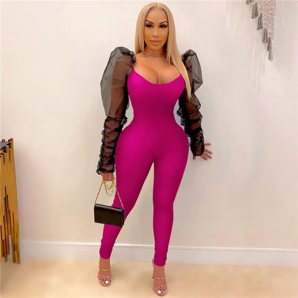 women's jumpsuits & rompers women mesh puff sleeve patchwork skinny party club jumpsuit bodycon pencil leg stitching playsuits 2021, Black;white
women's jumpsuits & rompers women mesh puff sleeve patchwork skinny party club jumpsuit bodycon pencil leg stitching playsuits 2021, Black;white