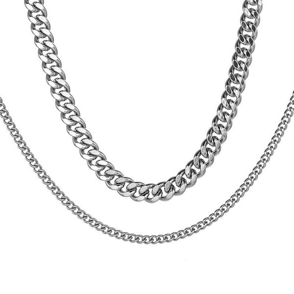 chains 2021 temperament fashion cube rope multilayer chain men necklace classic stainless steel necklaces for women jewelry gift, Silver
chains 2021 temperament fashion cube rope multilayer chain men necklace classic stainless steel necklaces for women jewelry gift, Silver