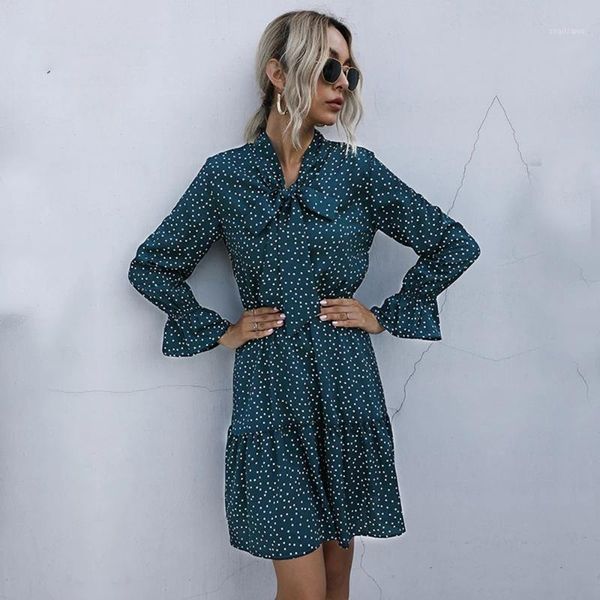 casual dresses 2021 women polka dot dress chiffon elegant v-neck butterfly sleeve patchwork ruffles empire a-line autumn mini, Black;gray
casual dresses 2021 women polka dot dress chiffon elegant v-neck butterfly sleeve patchwork ruffles empire a-line autumn mini, Black;gray