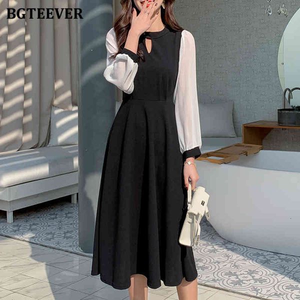 dresses autumn o-neck hollow out women long sleeve patchwork lace-up female midi dress a-line vestidos femme f35h, Black;gray
dresses autumn o-neck hollow out women long sleeve patchwork lace-up female midi dress a-line vestidos femme f35h, Black;gray