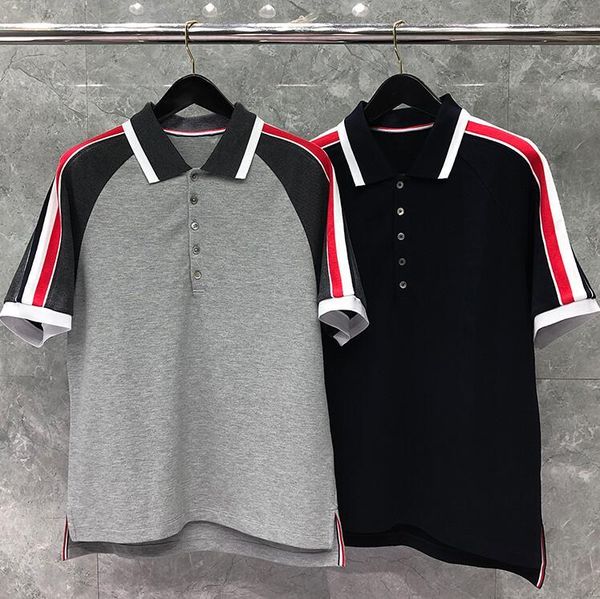 t shirt fashion tb thom brand shirts men women casual cotton shirt summer short sleeve contrast color polo clothing, White;black
t shirt fashion tb thom brand shirts men women casual cotton shirt summer short sleeve contrast color polo clothing, White;black