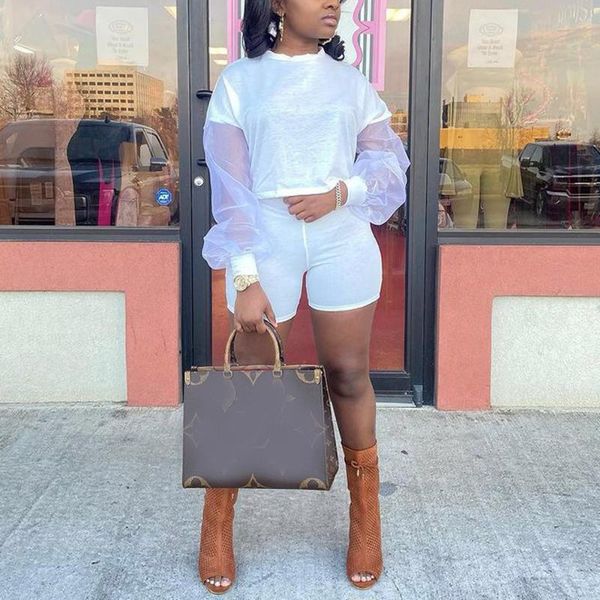 women's tracksuits summer clothes for women 2021 matching sets blouse & short pants organza sleeves bodycon club night outfits, Gray
women's tracksuits summer clothes for women 2021 matching sets blouse & short pants organza sleeves bodycon club night outfits, Gray