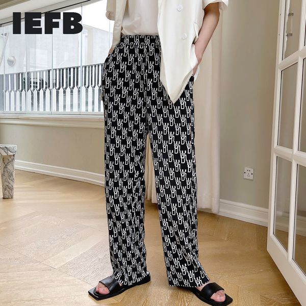 iefb summer fabric wrinkle pattern printing elastic waist men's causal pants with side pockets pleated long trousers 9y7075 210524, Black
iefb summer fabric wrinkle pattern printing elastic waist men's causal pants with side pockets pleated long trousers 9y7075 210524, Black