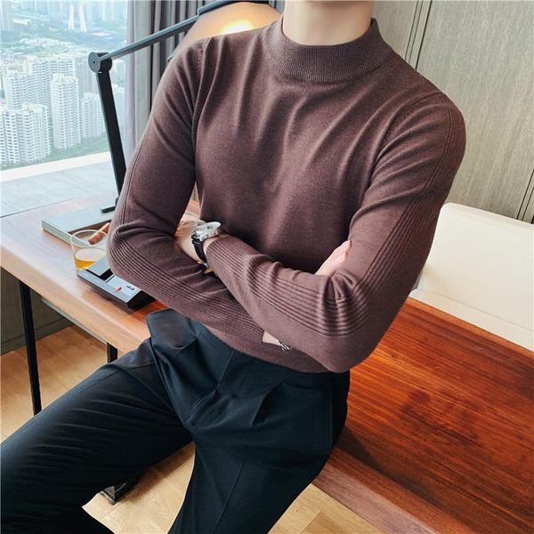 men's sweaters autumn winter mens knit sweater mock neck slim bottoming fashion casual man solid pullover wild homme knitting shirt, White;black
men's sweaters autumn winter mens knit sweater mock neck slim bottoming fashion casual man solid pullover wild homme knitting shirt, White;black