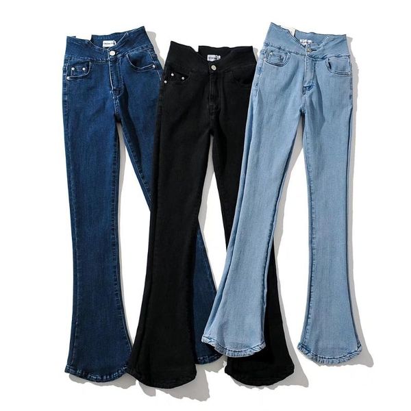 women's jeans 2021 fall high waist flared women slim stretch vintage horseshoe pants casual streetwear wide leg denim trousers clothes, Blue
women's jeans 2021 fall high waist flared women slim stretch vintage horseshoe pants casual streetwear wide leg denim trousers clothes, Blue