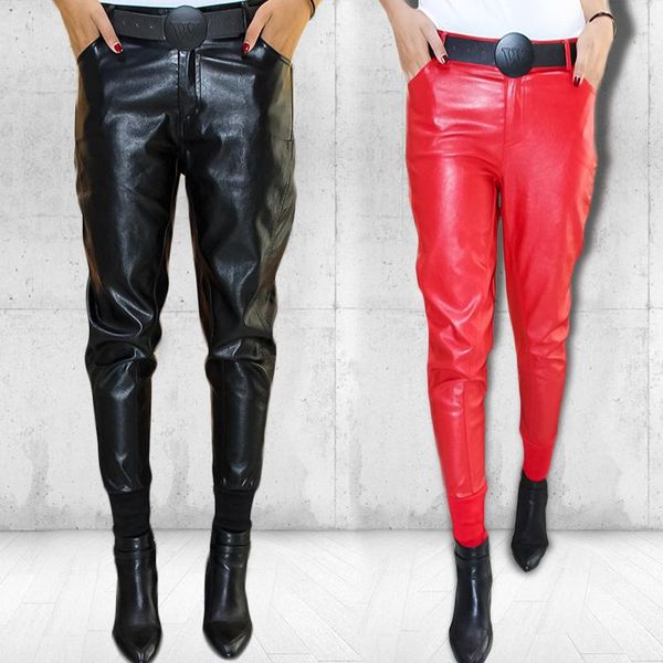 women's pants & capris european station 2021 autumn and winter leggings wear harem pu wild leather women thick feet trousers, Black;white
women's pants & capris european station 2021 autumn and winter leggings wear harem pu wild leather women thick feet trousers, Black;white