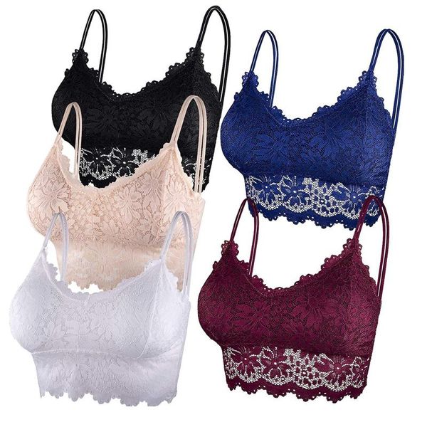 #s0 5pc women lace sports bra plus size vest wireless yoga underwear camisole seamless running sportwear lingerie gym clothing, White;black
#s0 5pc women lace sports bra plus size vest wireless yoga underwear camisole seamless running sportwear lingerie gym clothing, White;black