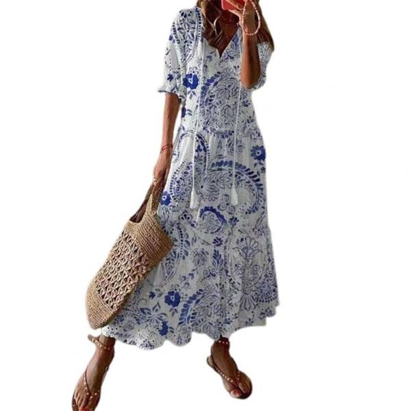 casual dresses bohemian women dress ethnic print v neck half sleeve ruffles hem summer autumn elegant, Black;gray
casual dresses bohemian women dress ethnic print v neck half sleeve ruffles hem summer autumn elegant, Black;gray