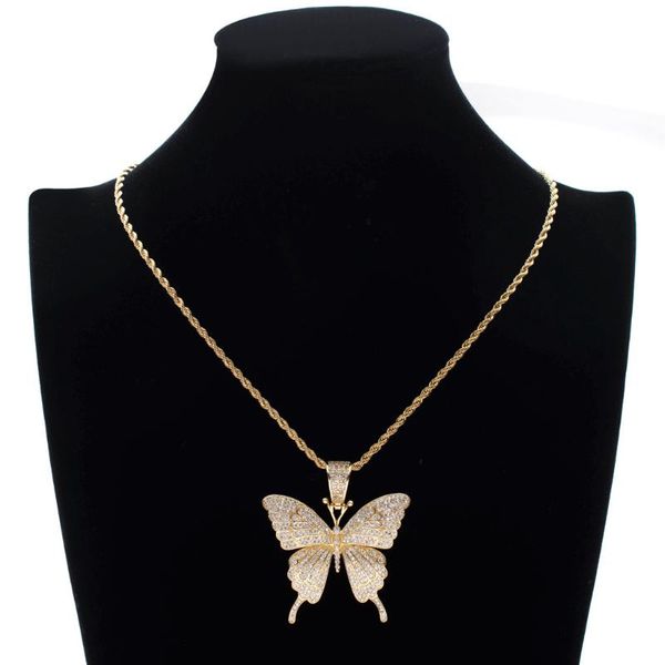 pendant necklaces fashion copper butterly stainless steel chains iced out hip hop jewelry, Silver
pendant necklaces fashion copper butterly stainless steel chains iced out hip hop jewelry, Silver