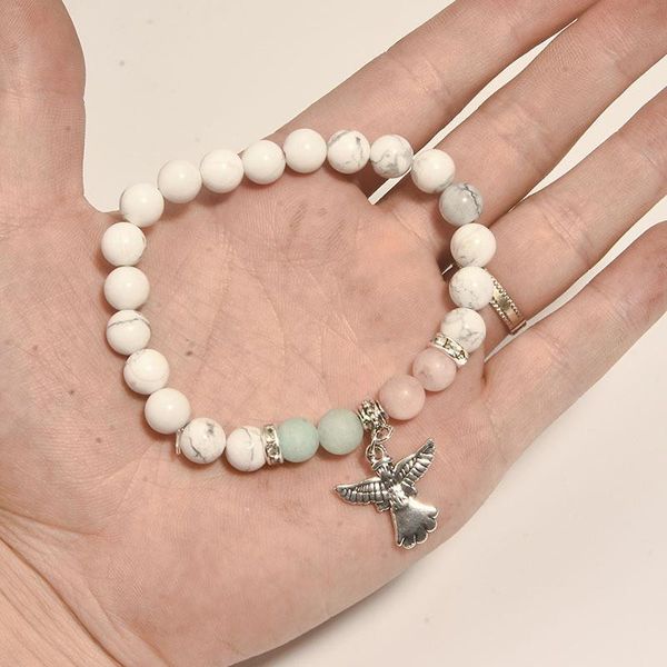 beaded, strands fashion white beads angel wish bracelets footprints charm natural stone bracelet women handmade jewelry, Black
beaded, strands fashion white beads angel wish bracelets footprints charm natural stone bracelet women handmade jewelry, Black