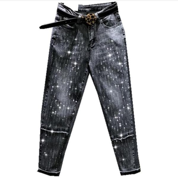 spring casual heavy work diamond jeans women high waist loose harem plus size women's, Blue
spring casual heavy work diamond jeans women high waist loose harem plus size women's, Blue