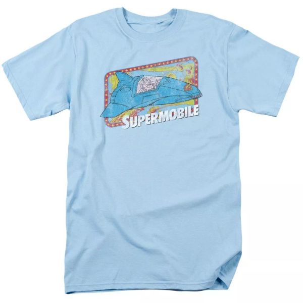 Superman - Supermobile T-Shirt DC Comics Sizes S-3X NEW, White;black