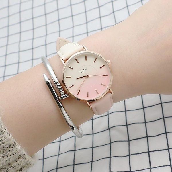 women watch multicolor gradient bracelet ladies casual fashion leather ultra-thin quartz gift clock relogio feminino wristwatches, Slivery;brown
women watch multicolor gradient bracelet ladies casual fashion leather ultra-thin quartz gift clock relogio feminino wristwatches, Slivery;brown