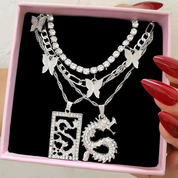 chains flatfoosie punk multilayer crystal dragon pendant necklace for women silver color butterfly rhinestone choker jewelry
chains flatfoosie punk multilayer crystal dragon pendant necklace for women silver color butterfly rhinestone choker jewelry
